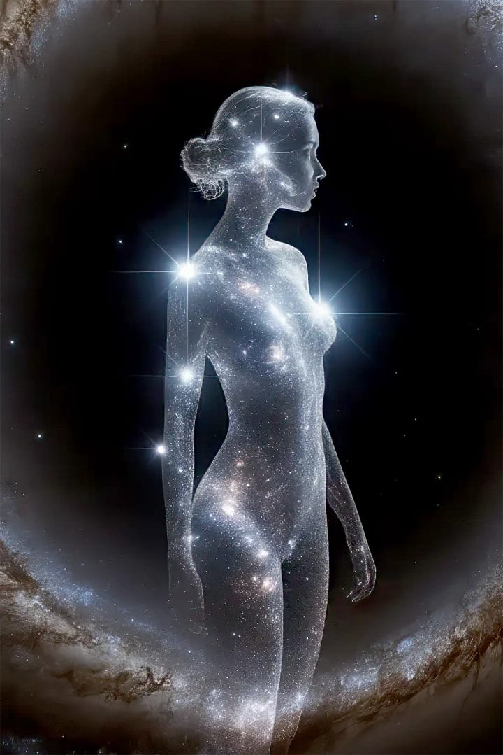 Sirena astral, imagen para ilustrar la idea de la posible conexión entre la energía vital, Ki (chi), y la materia o energía oscura univerasl.