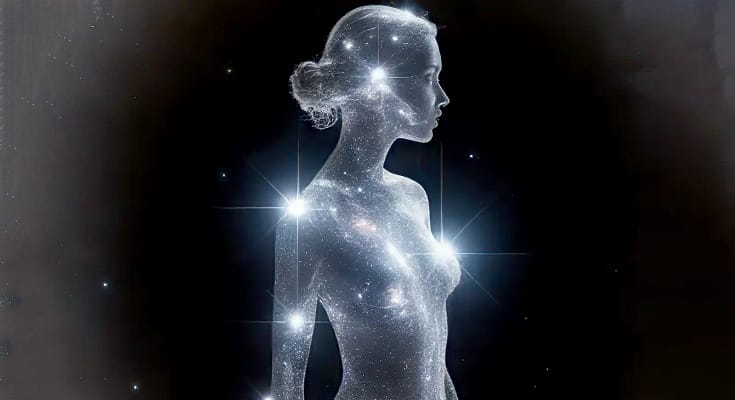 Sirena astral, imagen para ilustrar la idea de la posible conexión entre la energía vital, Ki (chi), y la materia o energía oscura univerasl.